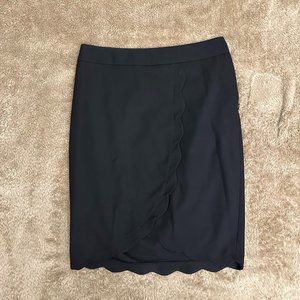 Black Scallop The Limited Pencil Skirt, Size 2